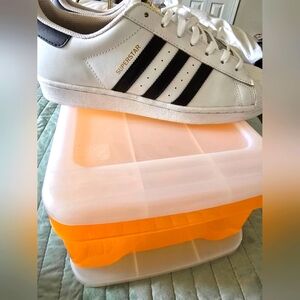 Adidas Superstar White and Black Sneakers